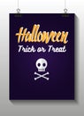 Set of halloween flat icon. Skull