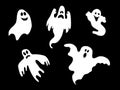 Set of halloween ghosts