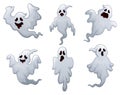 Set of halloween ghosts Royalty Free Stock Photo