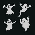 Set halloween ghosts. Royalty Free Stock Photo