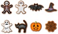 Set of halloween gingerbreads Royalty Free Stock Photo