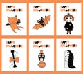 Set of Halloween greeting cards Royalty Free Stock Photo