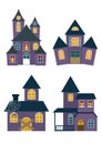 Set of Halloween Houses