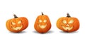 Set Halloween icon. Halloween pumpkins isolated on white background for your art