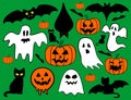 Set Halloween icons full collor Royalty Free Stock Photo