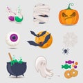 Set of Halloween icons Royalty Free Stock Photo