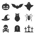 Set of Halloween icons.