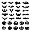 Set of halloween icons. Vector illustration Royalty Free Stock Photo