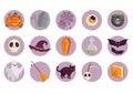 set of halloween icons. Vector illustration decorative design Royalty Free Stock Photo