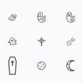 Set of halloween icons vector Royalty Free Stock Photo