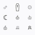 Set of halloween icons vector Royalty Free Stock Photo