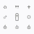 Set of halloween icons vector Royalty Free Stock Photo