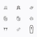 Set of halloween icons vector Royalty Free Stock Photo