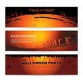 Set of Halloween party banner for event sale and party