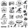Set of Halloween party concept and design elements. Royalty Free Stock Photo