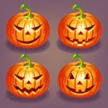 Set of Halloween pumpkin