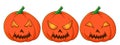 Set of halloween pumpkins, funny