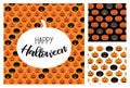 Set of Halloween scary pumpkins pattern set for poster, card, banner or background for Trick or Treat Halloween Party Royalty Free Stock Photo