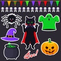 Set of Halloween stickers