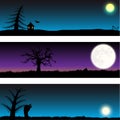 Set of Halloween vector banners Royalty Free Stock Photo