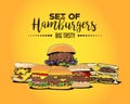 Set of Hamburgers