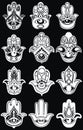 Set of Hamsa hands