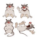 Set of the hamsters cartoon Royalty Free Stock Photo