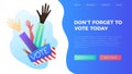 Set of hand draw hands. Voting concept illustration. Royalty Free Stock Photo