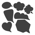 Set of hand draw speech bubbles Royalty Free Stock Photo