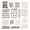 Set of hand drawn abstract doodle elements. Use for concept design. Isolated on white background. Vector illustration Royalty Free Stock Photo