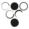 Set hand drawn circle. Scribble doodle circle. Drawning circle. Brush circle. Vector illustration. EPS 10. Royalty Free Stock Photo