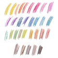 Set of hand drawn colorful lines. Vector pencil Royalty Free Stock Photo