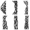 Set of hand drawn curly wavy doodle design elements for poster, banner, flyer, brochure. Royalty Free Stock Photo