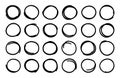 Set of hand drawn doodle circles vector illustration