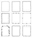 Set of hand-drawn doodle frames Royalty Free Stock Photo