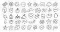 Set of Hand-Drawn Doodle Icons Royalty Free Stock Photo