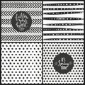 Set of hand drawn doodle patterns. Royalty Free Stock Photo