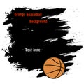 Set of hand drawn grunge banners with basketball Royalty Free Stock Photo