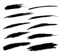 Set of Hand Drawn Grunge Brush Smears