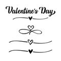 Set of hand drawn heart with cute sketch line Royalty Free Stock Photo