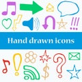 Set of hand drawn icons