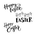 Set of hand drawn lettering phrase Hoppy Easter Royalty Free Stock Photo