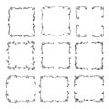 Set hand drawn line border. Royalty Free Stock Photo