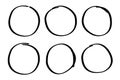 Set hand drawn marker circles - vector