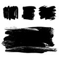 Set of hand drawn paint, ink brush strokes, brushes, lines. Dirty artistic design elements, boxes, frames for text. Royalty Free Stock Photo
