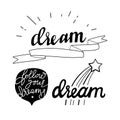 Set of hand drawn quote designs