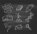 Set of Hand Drawn Science icons Royalty Free Stock Photo