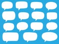 Set of hand drawn speech bubbles. Speak bubble for text, cartoon chatting box, message box. Royalty Free Stock Photo