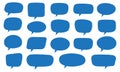 Set of hand drawn speech bubbles. Speak bubble for text, cartoon chatting box, message box. Royalty Free Stock Photo