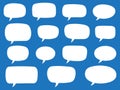 Set of hand drawn speech bubbles. Speak bubble for text, cartoon chatting box, message box. Royalty Free Stock Photo